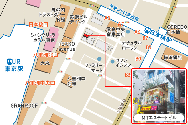 東京マリアージュ3Fへのアクセス